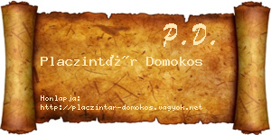 Placzintár Domokos névjegykártya